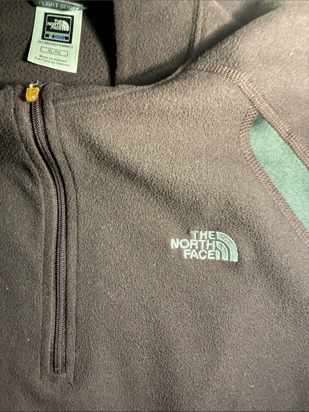 The North Face Flight Series Quarter-Zip Pullover Women’s XL Burgundy and Black - Picture 3 of 13